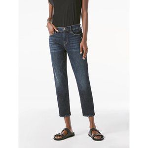 Frame Dark Wash Le Garcon Crop Jeans